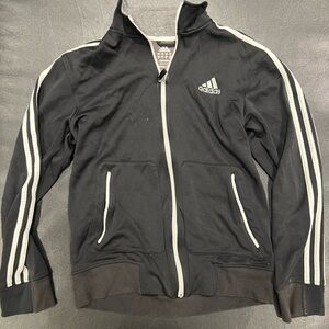 Adidas Black and White Track Jacket